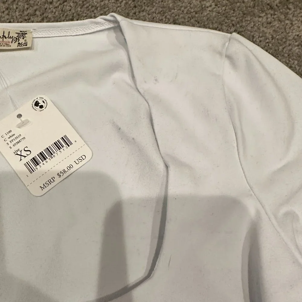 Free People Truth Or Square Bodysuit in White